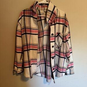 Plaid Button-Up Outerwear